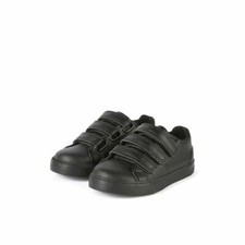 Kickers Boys' Tovni Trip Infant, Black Leather School Shoes 4745