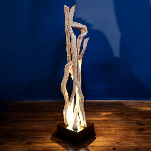 Driftwood floor lamp wooden - floor,