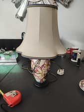 Moorcroft Tube Line Table Lamp Light  Frangipani Plumeria Design by Emma Bossons