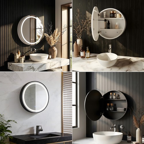 Led bathroom mirror cabinet - led,