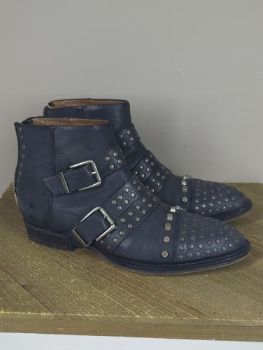 Diesel studded leather ankle - studded,