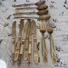 VINTAGE THAILAND FLATWARE SET