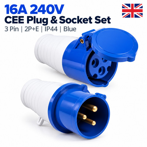 16a pin 240v - blue, cee
