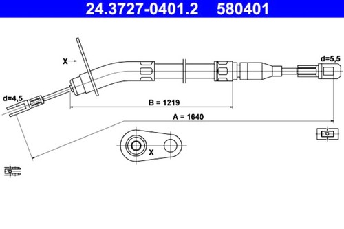 Parking brake cable ate - parking,