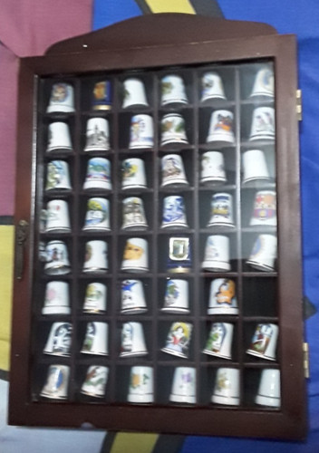 Vtg thimble wall cabinet - thimble,