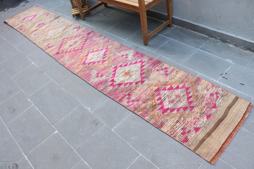 Vintage turkish rug 1x12 - rug,, 2,1x12,6