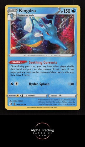 Kingdra 037 196 holo rare - kingdra, 037/196