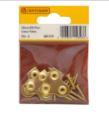 BRASS or NICKLE PLAIN GLASS/MIRROR HANGING PLATE PICTURE FRAME WALL BRACKET DIY 