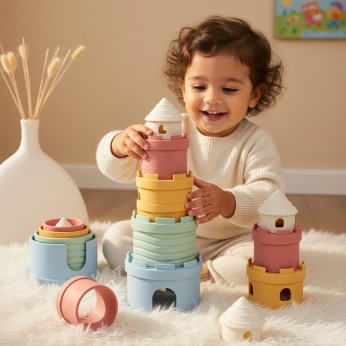 Silicone stacking cups for - silicone,