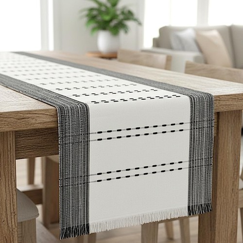 Coffee table runner woven - coffee,