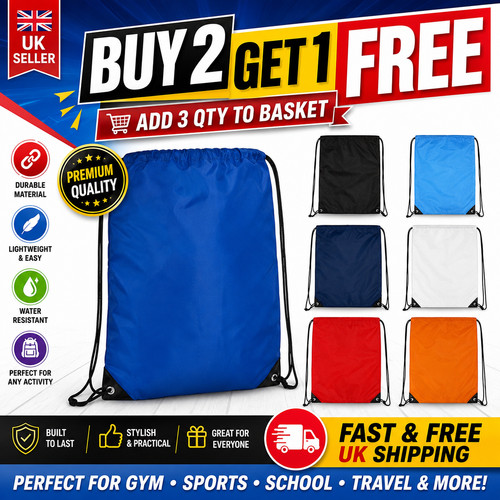 Nylon drawstring rucksack bag - drawstring,