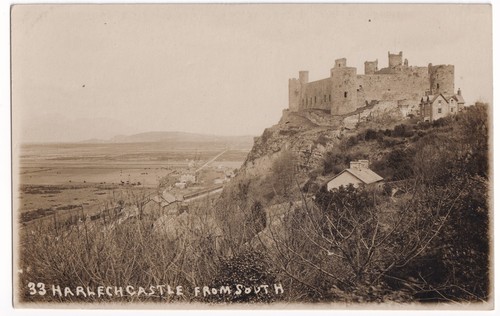 Harlech castle from south - castle,