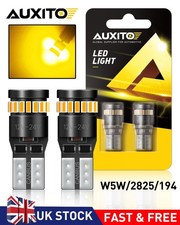 501 Amber Led Car Bulbs T10