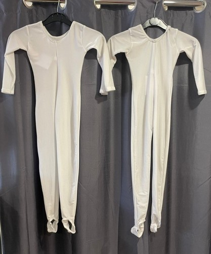 White velour catsuits child - white,
