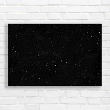 Starry Night Sky Black White