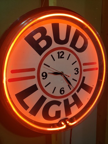 Bud light neon wall clock - wall,