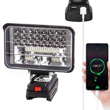LED Work Light Flashlight Lamp For Makita 18V Li-ion Battery With USB Spotlight
