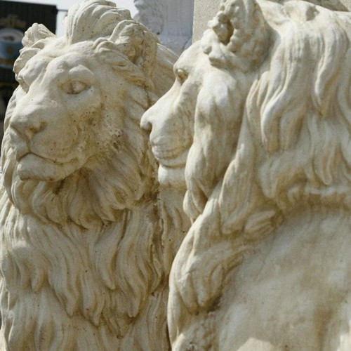 Pair giant stone cast - pair, of