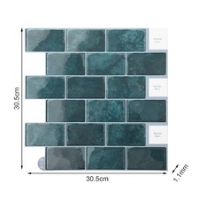 10X 3D Peel and Stick Tiles Sticker Backsplash for Kitchen Bathroom Subway Metro