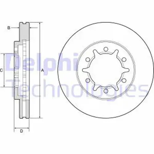 Brake disc vented - vented, bg4795c