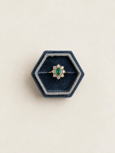 18ct yellow gold emerald - yellow,