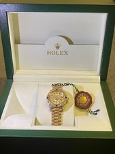 Ladies 18ct Gold Rolex Datejust 26 69158 Factory Diamond Dial, Bezel & Shoulders