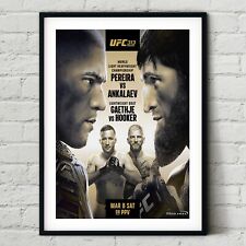 UFC 313 Alex Pereira vs. Magomed Ankalaev Fight Poster | Art Print MMA Boxing