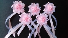  5x Satin/Organza Flower