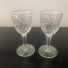 Pair Thomas Webb Crystal ‘WELLINGTON’  Port / Liqueur glasses