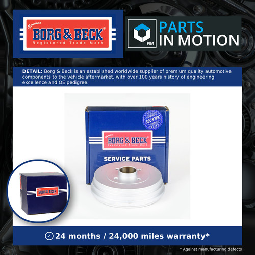 Brake drum rear bbr7277 borg - brake,