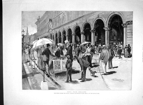 Original old antique print - antique,