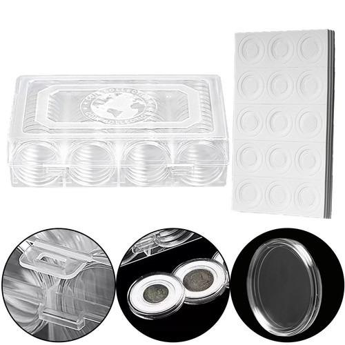 41mm round clear coin - round,