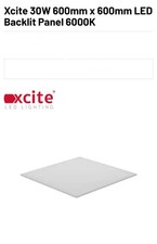 Xcite 600x600 LED Ceiling Panel Light, 6k Colour. Emergency Pack Compatibility.