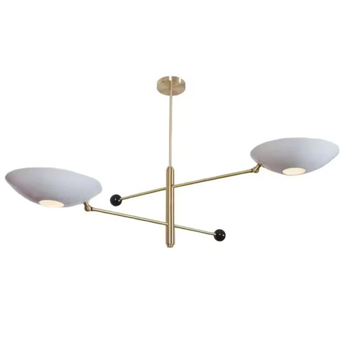 White disk shade ceiling - shade, light