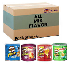 Pringles Crisps Pop & Go Travel Box Multi Flavour  Pack of  12