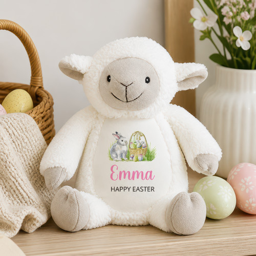 Personalised happy easter - happy, lamb