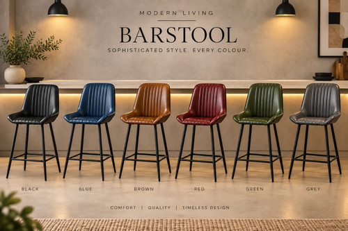Leather bar stool chair - leather,