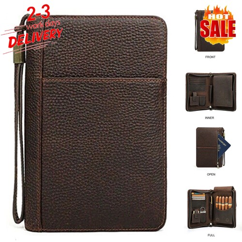 Luxury leather cigar case - leather,