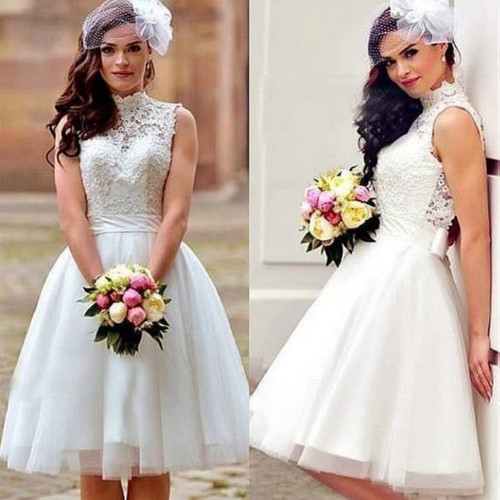 Tea length wedding dresses - length,