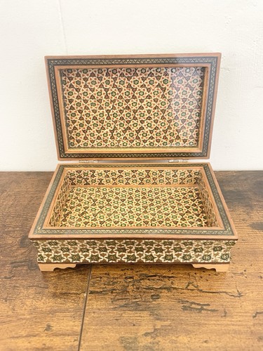 Vintage persian inlaid wood - vintage,
