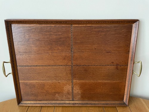 Large vintage wooden serving - large,