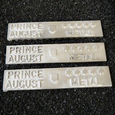 Casting Lead Free Metal '5 Star' Pewter Ingots X3 Prince August PA2059