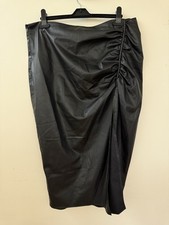 Zara Black Faux Leather Skirt