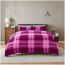 Teddy Check Fleece Duvet Cover