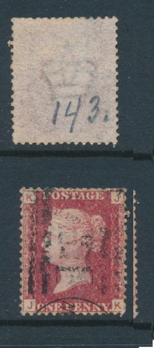 1864 penny red - gb,, sg43,