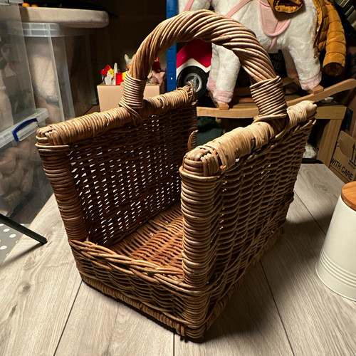 Wicker log basket - log, firewood