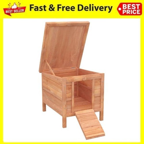 Pawhut wooden rabbit hutch - rabbit,
