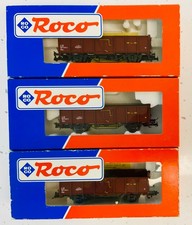 ROCO 46622 BLS 4 Wheel open wagon X 3 - 62 SP 505 0 009-2 - HO 1/87