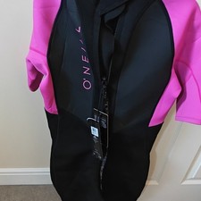 O'Neill Youth Reactor II 2mm Back Zip Shorty Wetsuit - Black Berry 13-14 Years