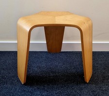 Mid-century Bentwood Beech Plywood Coffee Table, 3 Legged